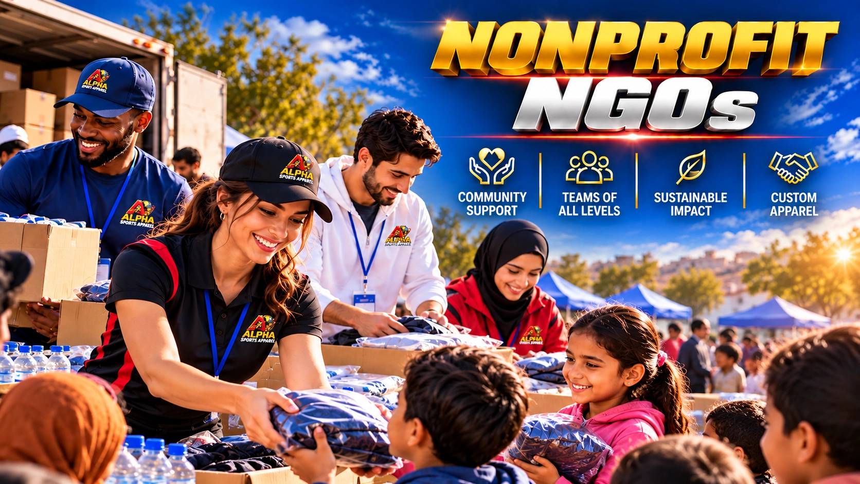 Custom apparel and branded products for nonprofit organizations and NGOs